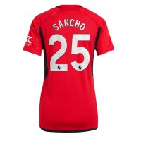 Manchester United Jadon Sancho #25 Fotballklær Hjemmedrakt Dame 2023-24 Kortermet